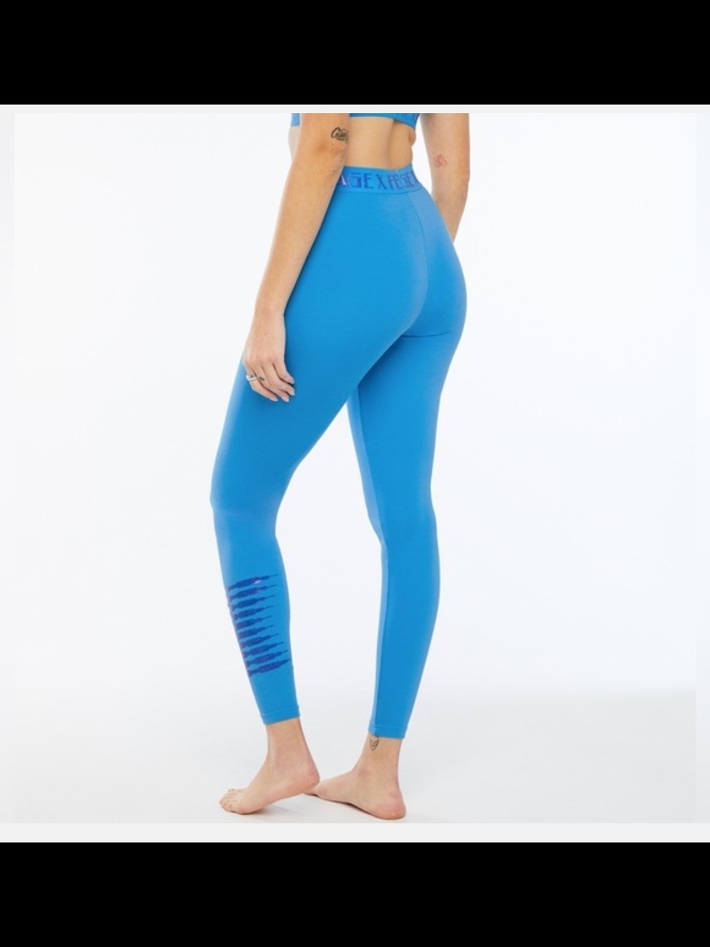 Savage X Fenty Bright Blue High-Rise Seamless Leggings